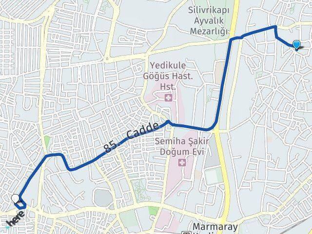 Silivrikapı Zeytinburnu Arası Kaç Km - Yol Tarifi