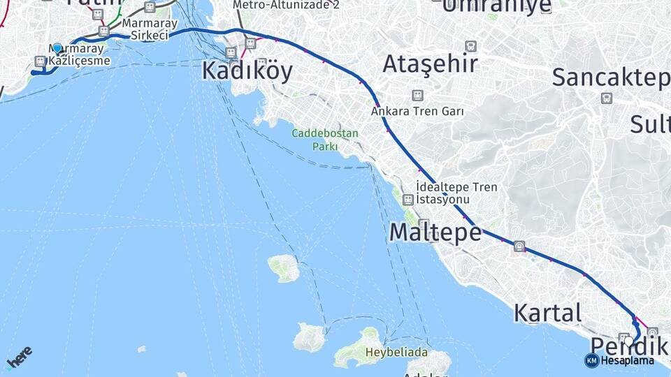 Yedikule Pendik Arası Kaç Km - Yol Tarifi