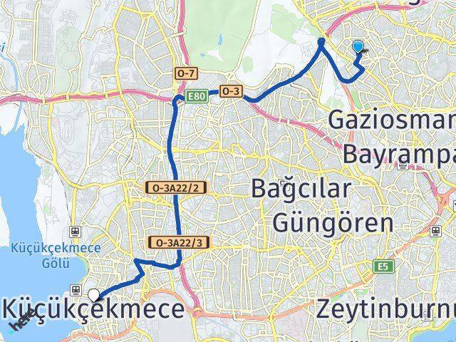 Barbaros Hayrettin Paşa Küçükçekmece Arası Kaç Km - Yol Tarifi