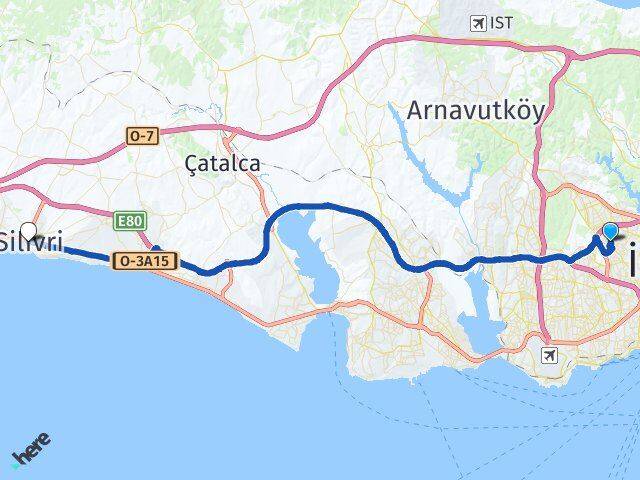 Barbaros Hayrettin Paşa Silivri Arası Kaç Km - Yol Tarifi