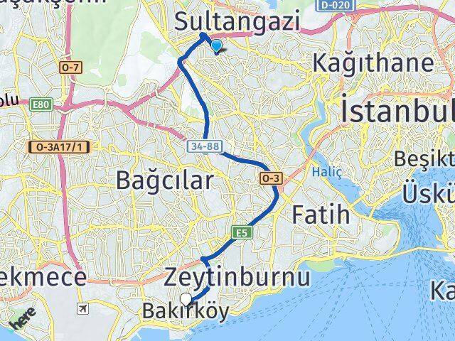 Karadeniz Bakırköy Arası Kaç Km - Yol Tarifi