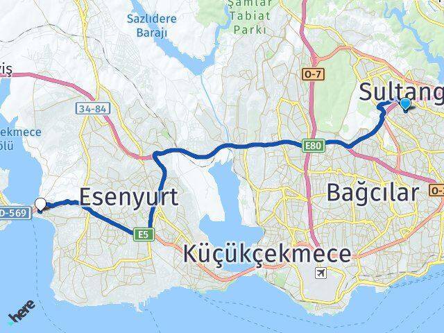 Karadeniz Büyükçekmece Arası Kaç Km - Yol Tarifi