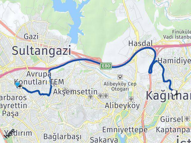 Karadeniz Kağıthane Arası Kaç Km - Yol Tarifi