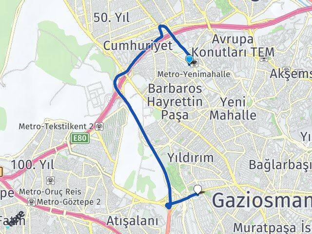 Karadeniz Kocatepe Arası Kaç Km - Yol Tarifi