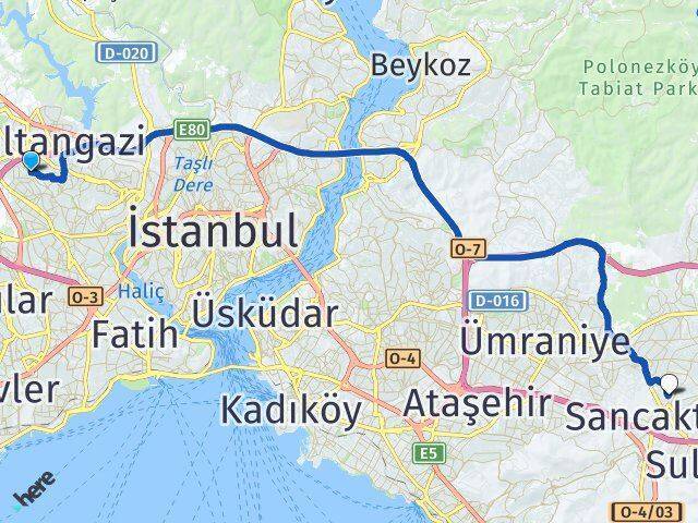 Karadeniz Samandıra Arası Kaç Km - Yol Tarifi