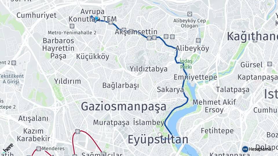 Karayolları Eyüpsultan Arası Kaç Km - Yol Tarifi