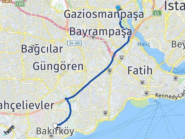 Karlıtepe Bakırköy Arası Kaç Km - Yol Tarifi