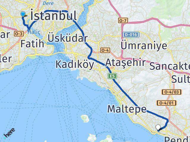 Karlıtepe Kartal Arası Kaç Km - Yol Tarifi