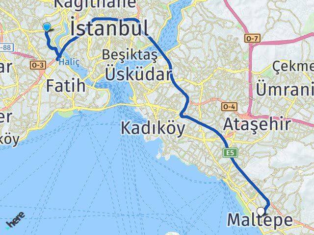Karlıtepe Maltepe Arası Kaç Km - Yol Tarifi