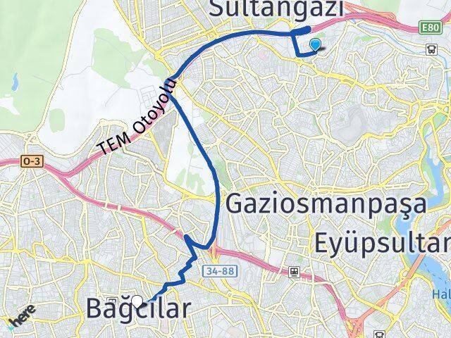 Mevlana Bağcılar Arası Kaç Km - Yol Tarifi
