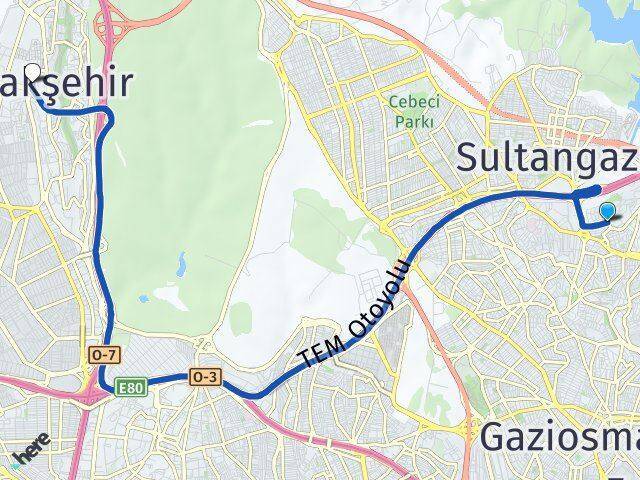 Mevlana Başakşehir Arası Kaç Km - Yol Tarifi