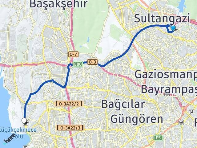 Mevlana Halkalı Tren Garı Arası Kaç Km - Yol Tarifi