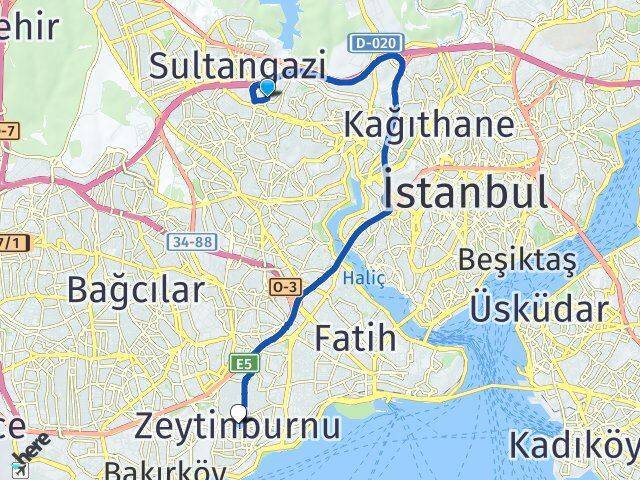 Mevlana Zeytinburnu Arası Kaç Km - Yol Tarifi