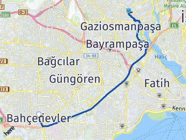 Yenidoğan Bahçelievler Arası Kaç Km - Yol Tarifi