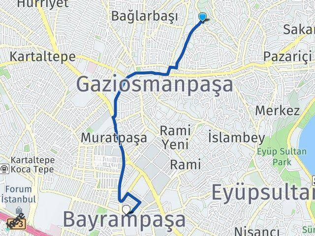 Yenidoğan Bayrampaşa Arası Kaç Km - Yol Tarifi