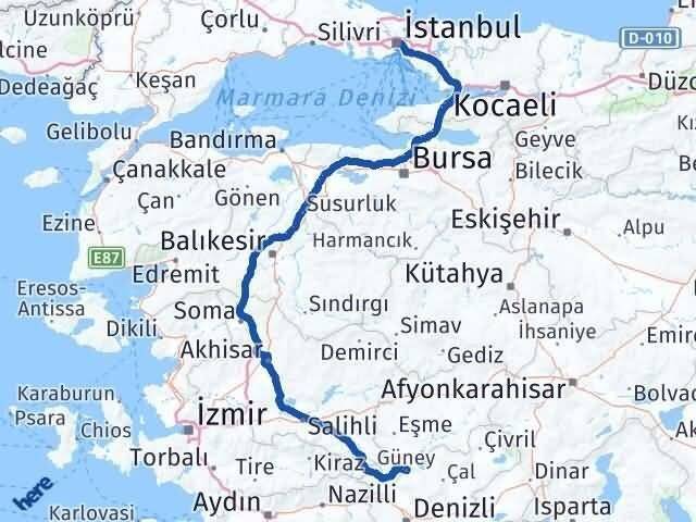 İstanbul Güney Arası Kaç Km - Yol Tarifi