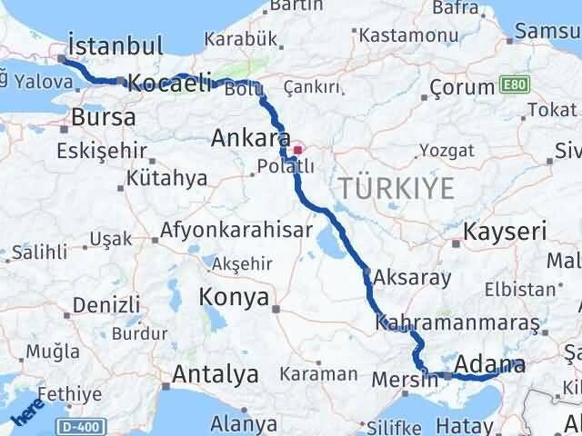 İstanbul Hasanbeyli Osmaniye Arası Kaç Km - Yol Haritası