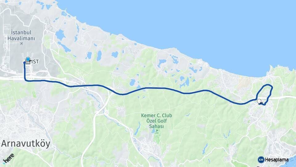 İstanbul Havalimanı Uskumruköy Arası Kaç Km - Yol Tarifi