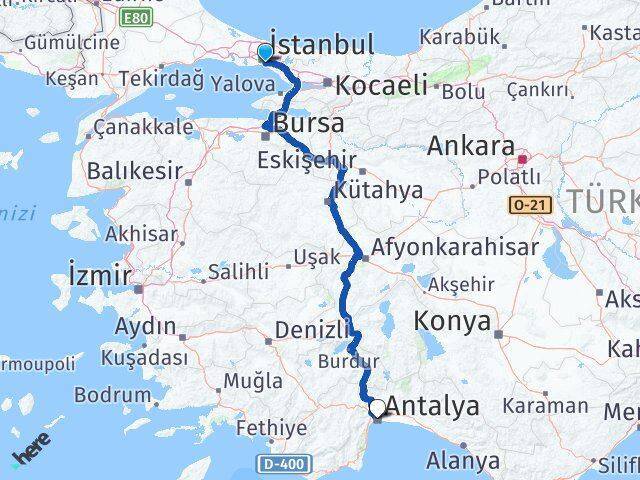 Acıbadem Antalya Arası Kaç Km - Yol Tarifi
