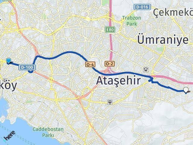 Acıbadem Ferhatpaşa Arası Kaç Km - Yol Tarifi