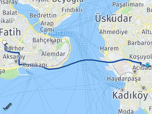 Acıbadem Haliç Üniversitesi Arası Kaç Km - Yol Tarifi