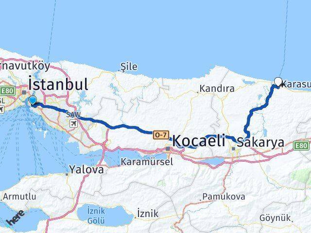 Acıbadem Karasu Arası Kaç Km - Yol Tarifi