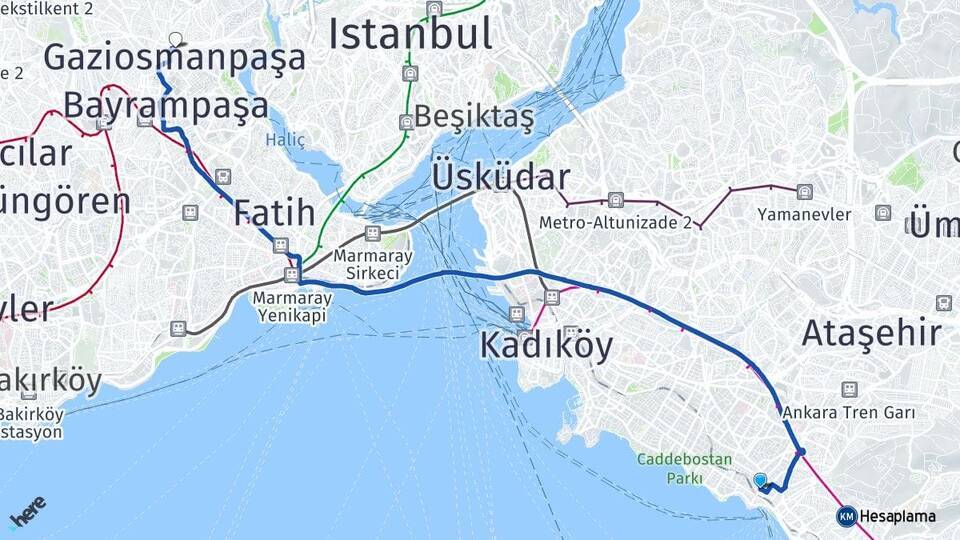 Bostancı Gaziosmanpaşa Arası Kaç Km - Yol Tarifi