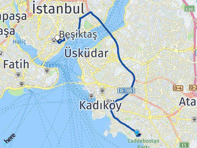 Caddebostan Beyoğlu Arası Kaç Km - Yol Tarifi