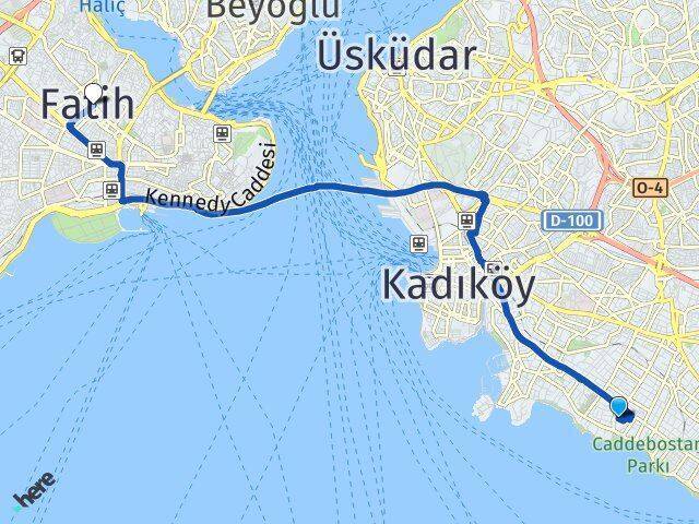 Caddebostan Fatih Arası Kaç Km - Yol Tarifi