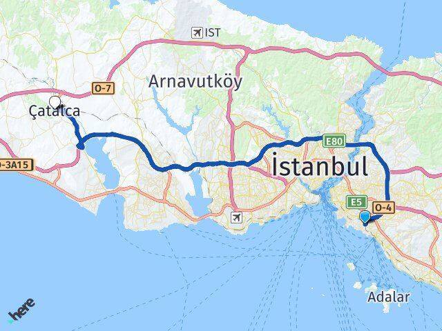 Erenköy Çatalca Arası Kaç Km - Yol Tarifi