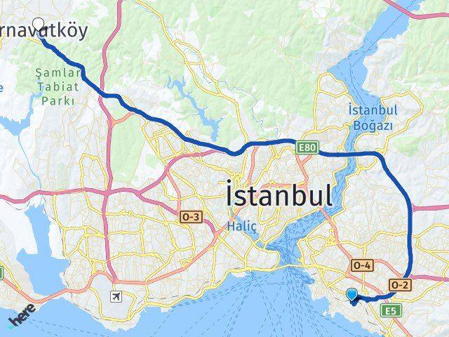 Göztepe Arnavutköy Arası Kaç Km - Yol Tarifi