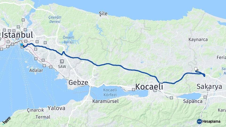 Turyol Kadıköy İskelesi Korucuk Arası Kaç Km - Yol Tarifi