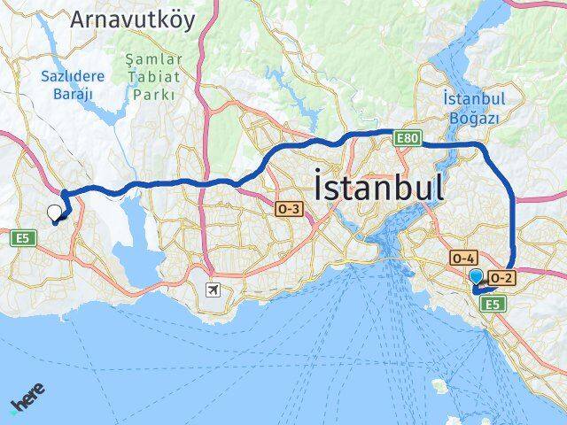 Sahrayıcedit Esenyurt Arası Kaç Km - Yol Tarifi