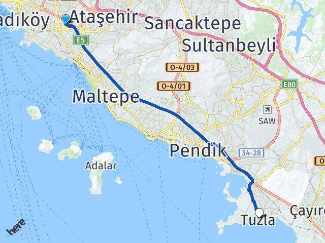 Sahrayıcedit Tuzla Arası Kaç Km - Yol Tarifi