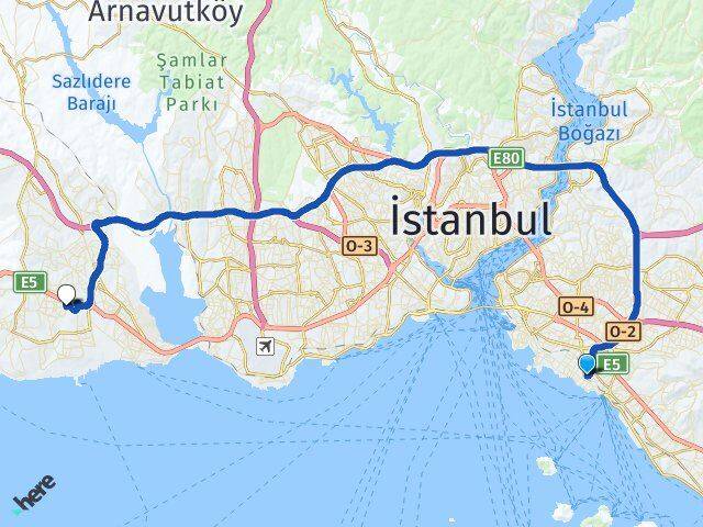 Suadiye Beylikdüzü Arası Kaç Km - Yol Tarifi