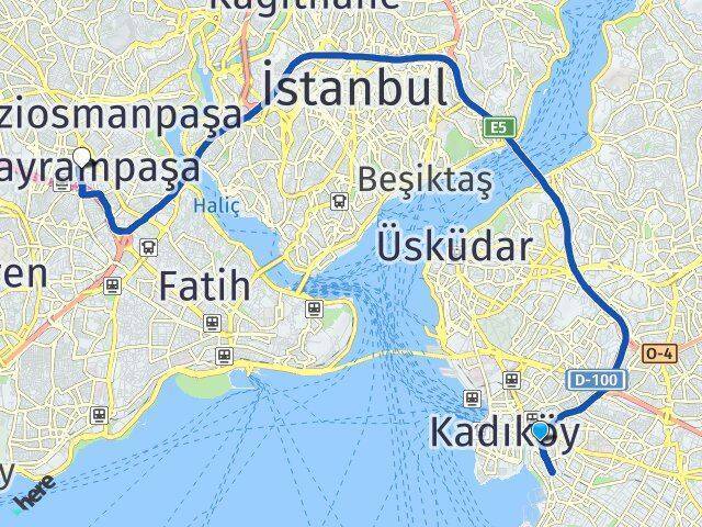 Zühtüpaşa Bayrampaşa Arası Kaç Km - Yol Tarifi