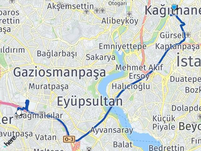 Kağıthane Esenler Otogarı Arası Kaç Km - Yol Tarifi