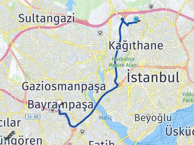 Hamidiye Bayrampaşa Arası Kaç Km - Yol Tarifi