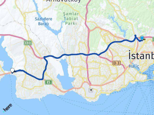 Hamidiye Büyükçekmece Arası Kaç Km - Yol Tarifi