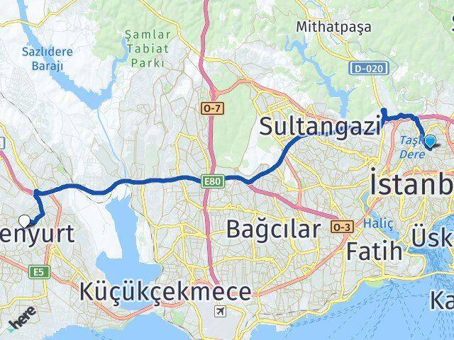 Harmantepe Esenyurt Arası Kaç Km - Yol Tarifi