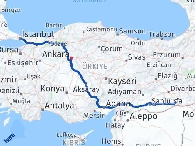 İstanbul Kağıthane Mardin Arası Kaç Km - Yol Haritası
