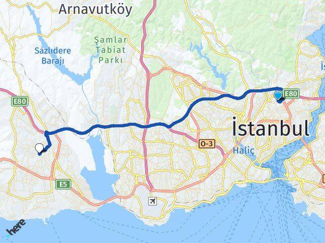Sultan Selim Esenyurt Arası Kaç Km - Yol Tarifi