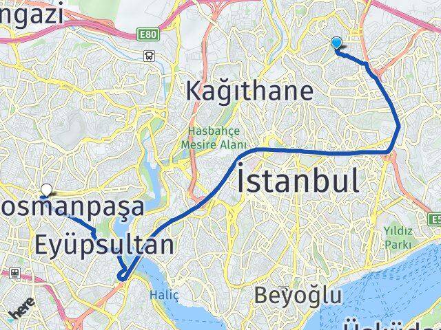 Sultan Selim Gaziosmanpaşa Arası Kaç Km - Yol Tarifi