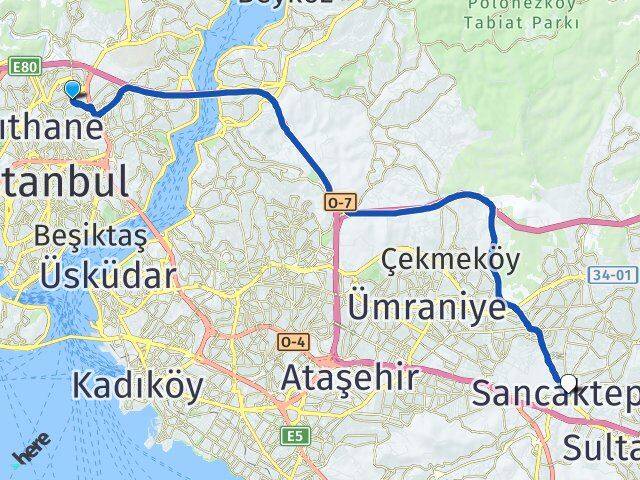 Sultan Selim Sancaktepe Arası Kaç Km - Yol Tarifi