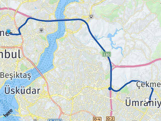 Telsizler Ümraniye Arası Kaç Km - Yol Tarifi