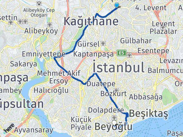 Yahya Kemal Beyoğlu Arası Kaç Km - Yol Tarifi