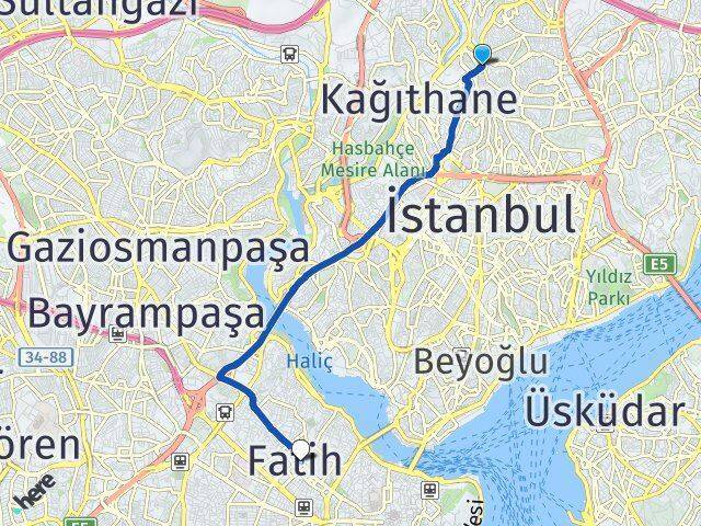 Yahya Kemal Fatih Arası Kaç Km - Yol Tarifi