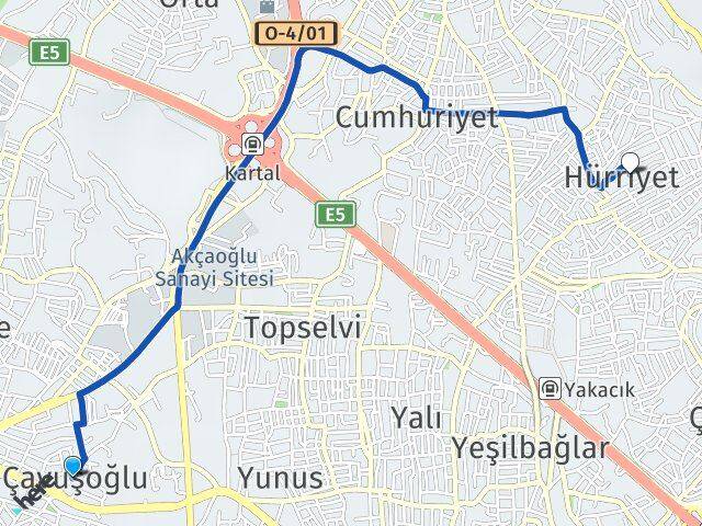 Çavuşoğlu Hürriyet Arası Kaç Km - Yol Tarifi