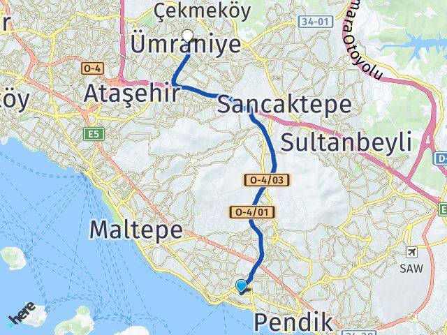 Çavuşoğlu Ümraniye Arası Kaç Km - Yol Tarifi