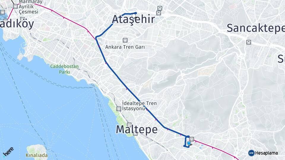 Cevizli Ataşehir Arası Kaç Km - Yol Tarifi